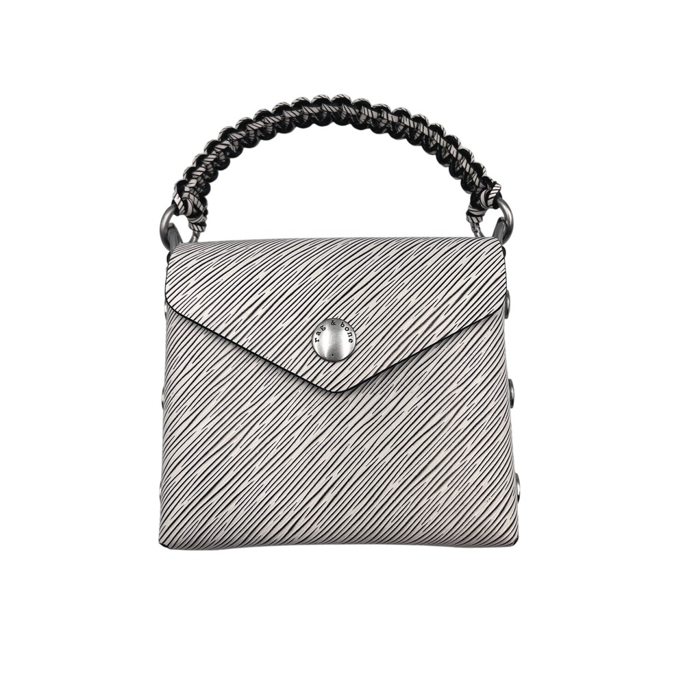 Rag & Bone Micro Atlas Bag Women White Black Good Braided Handle Crossbody